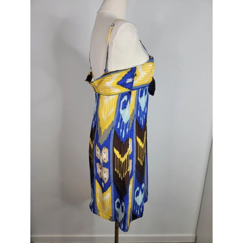 Tory Burch Dress 4 Ikat Printed Silk Strapless Optional Straps Resort 2009